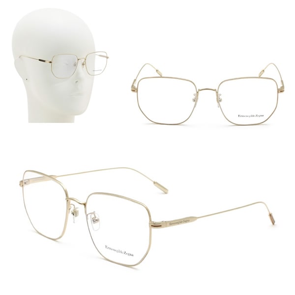 フレームのみ EZ5222-D/V 028 54 Ermenegildo Zegna LEGGERISSIMO メガネ 眼鏡 ゴールド