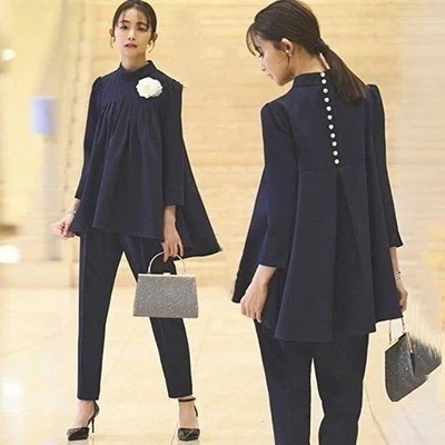 卒業式 ママスーツ セレモニー 入学式 レディース パンツドレス 入園式 セットアップ 卒園式 上質 フォーマル