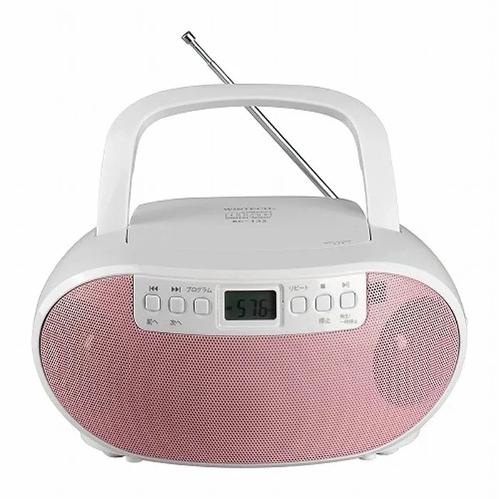 CDラジオ KC-132WP ホワイト×ピンク