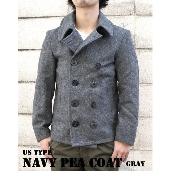 USタイプ海軍 ピーコート JC043YN グレー 36（ S） [ レプリカ ]