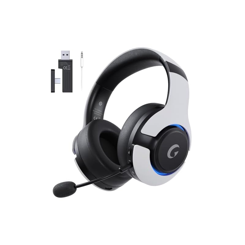 即納：ゲーミングヘッドセット ps5 ヘッドセット 2.4G USB/Type-cアダプター/Bluetooth 5.3有線/無線 4WAY接続ヘッドホン 着脱式ノイズキャンセリングマイク付き 低遅延