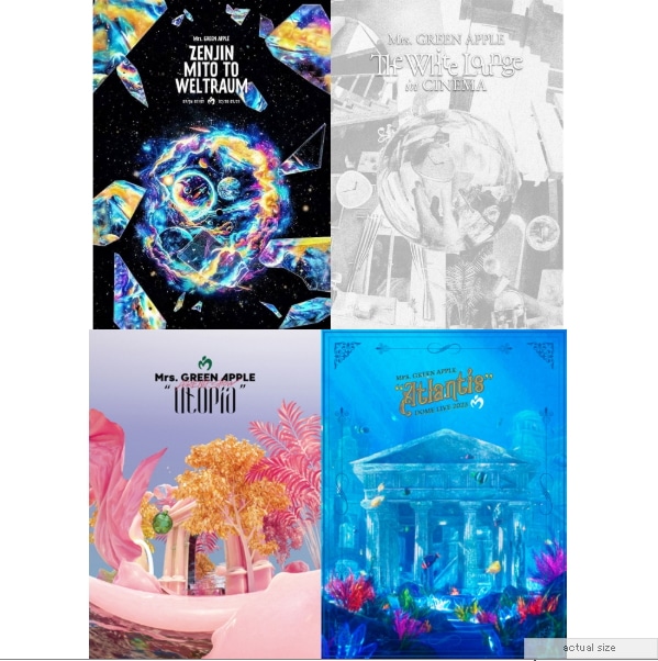 Mrs. GREEN APPLE 通常盤 4枚 『ゼンジン未到とヴェルトラウム』 『The White Lounge』 『Utopia』 『Atlantis』 Blu-ray / DVD