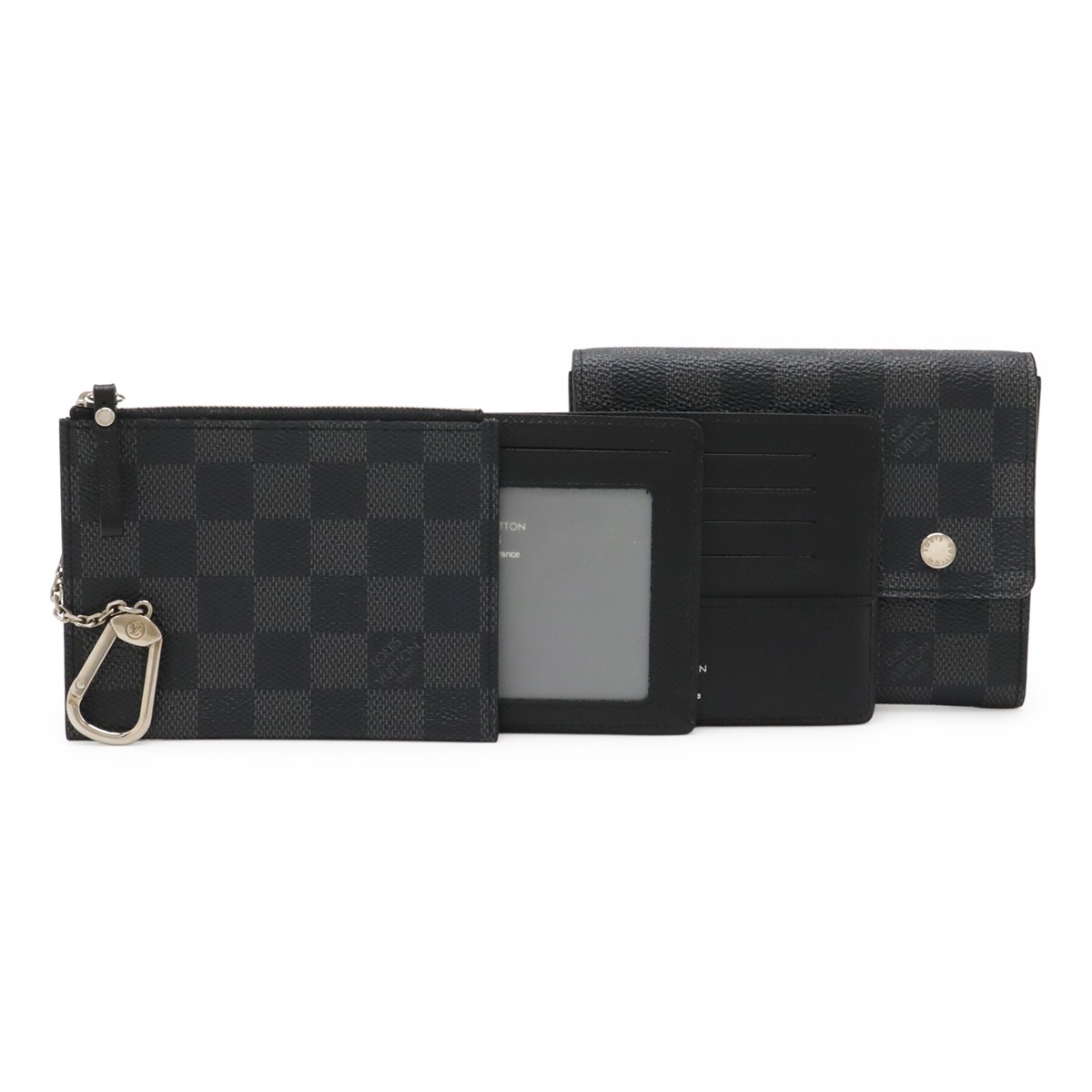 ダミエグラフィット ポルトフォイユ コンパクト モデュラブル 2つ折り財布 二つ折り財布 N63083