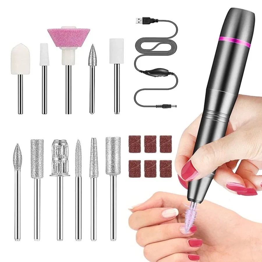 メガ割 電動ネイルケアネイルマシン プロ高速回転 低騒音 低振動 ネイルケアセット 角質除去 甘皮処理 US