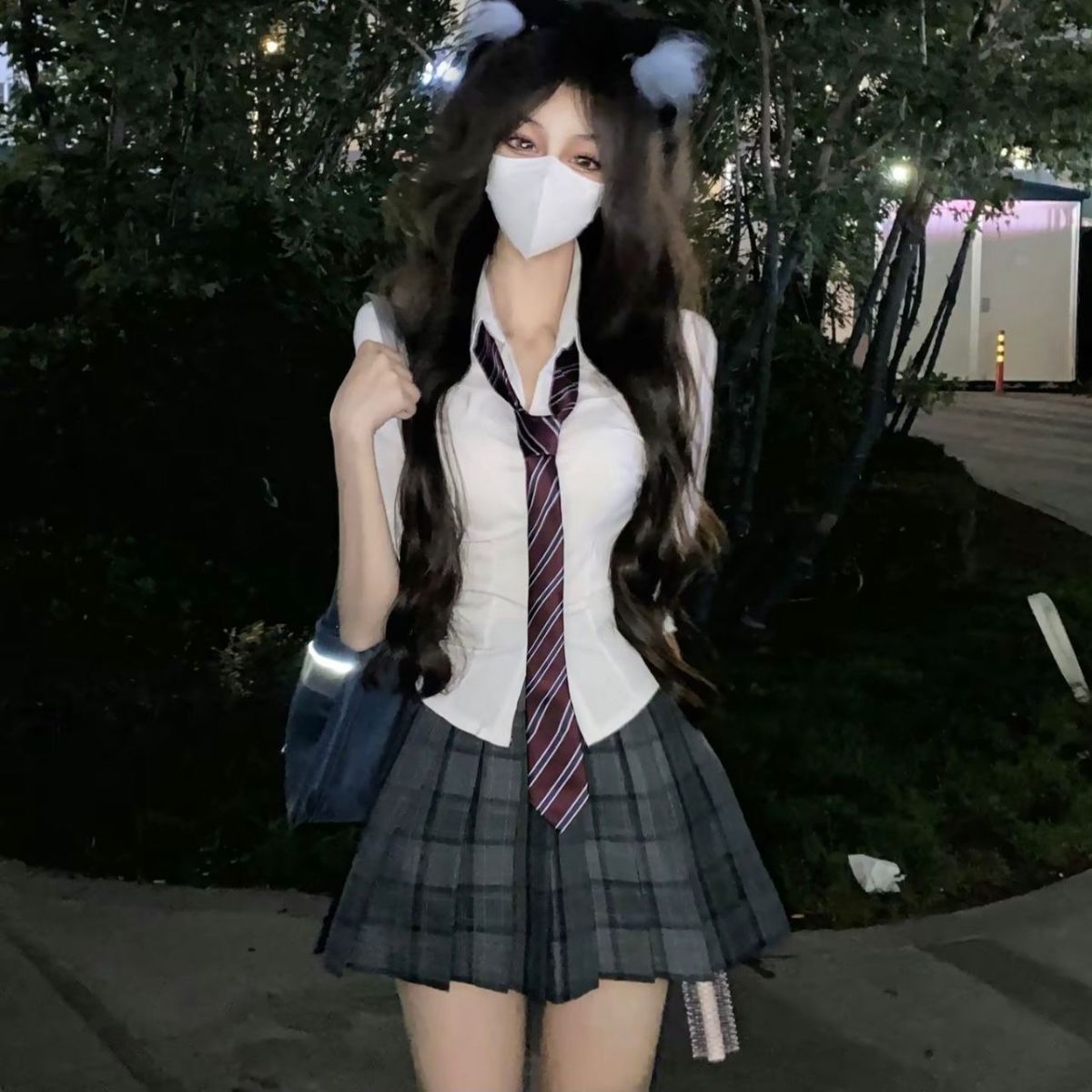 【1つ買うと10つ無料】Jkユニフォームウエストjkユニフォームの女性長袖ホワイトアウトドアjkユニフォームセット