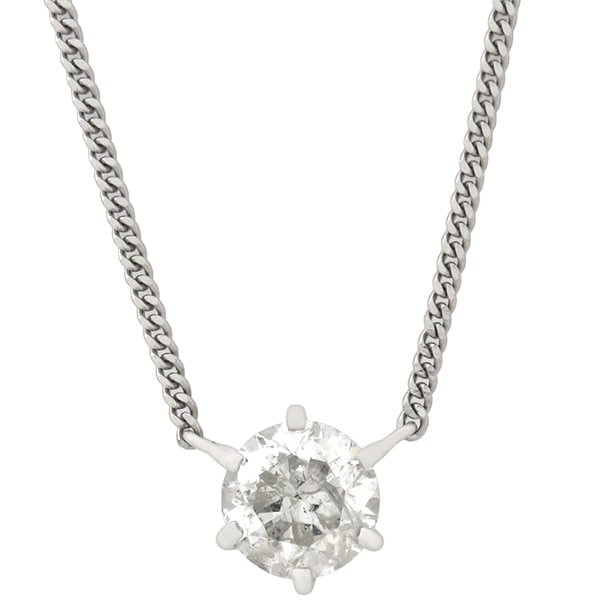 ネックレス ダイヤ ペンダント Pt850 ダイヤモンド プラチナシルバー【中古】
