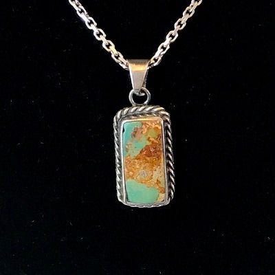 手作りシルバーターコイズストーン　4.0gインテリア雑貨