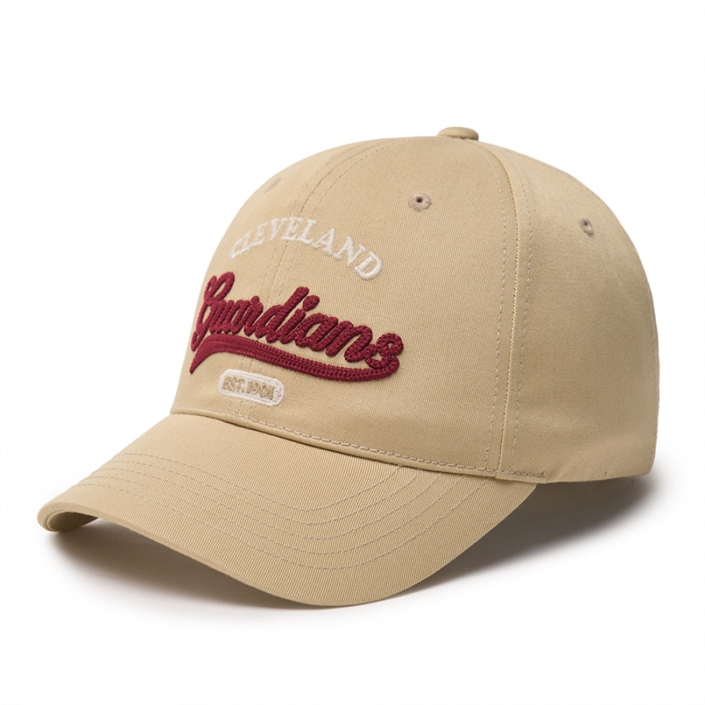 MLB レタリングアンストラクチャードボールキャップ CLE (Mg.ベージュ)