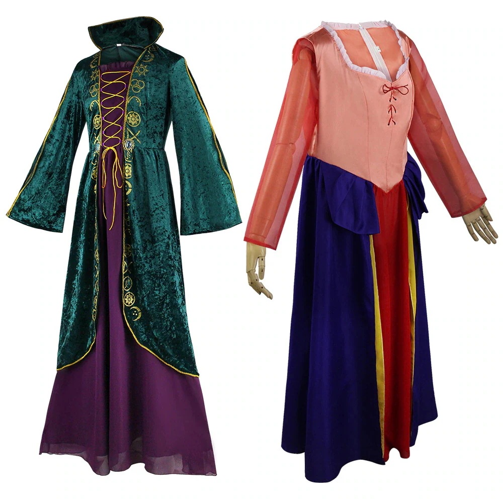 ハロウィーン中世cos衣装魔女も狂ったウィニフレッドコスプレ衣装舞台服
