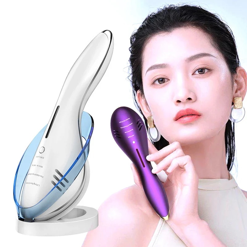 美顔器 光美顔器 リフトアップ EMS エレクトロポレーション 超音波 高周波 LED 光エステ マッサージ 1台4役 小顔フェイス洗浄 イオン導入 温熱 振動 小顔 マッサージ 表情筋鍛える リフト