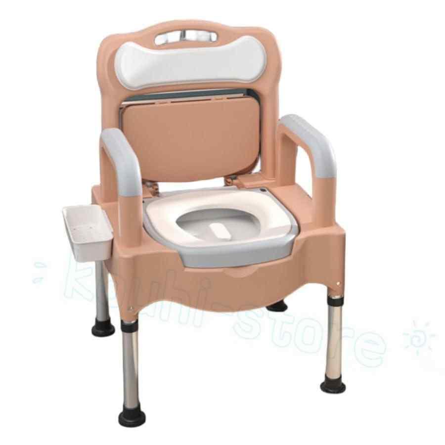 ポータブルトイレ 介護用 簡易トイレ 座席高階調整 【 和式トイレ室内でも使用可能 】簡易便座 ベッドサイド用便器 介護トイレ 防災グッズ 非常用 トイレ 介護