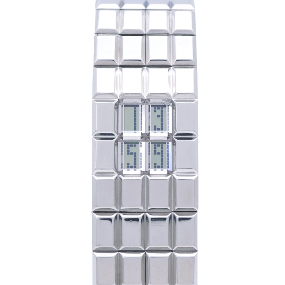 美品 デジタル クオーツ ショコラ H0934 腕時計 ステンレススチール シルバー 0809【中古】 レディース