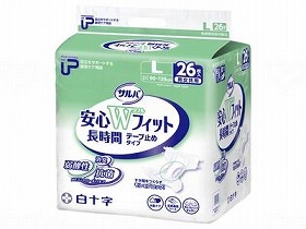 予約販売 白十字 PUサルバ安心Wフィット 35597 L 介護用おむつ