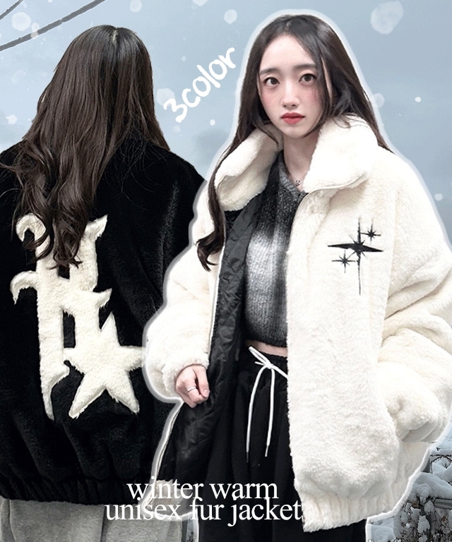 [超暖かい/カップルジャンパー] 韓国制作！ミンク フェイクファー キルティング オンスウラ ユニセックス ふわふわ 暖かい ファージャケット ジャンパー ユニークストリート ヒップなムード 彼氏彼女 7,970円