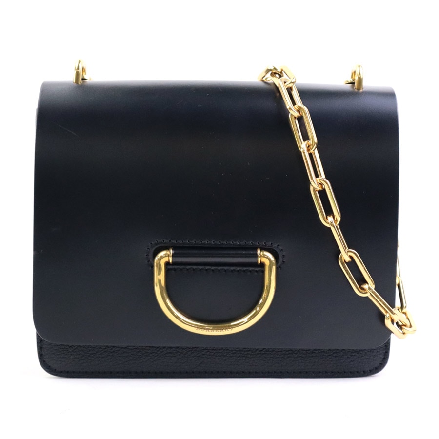 バーバリー BURBERRY ショルダーバッグ レザー ブラック レディース r10298a