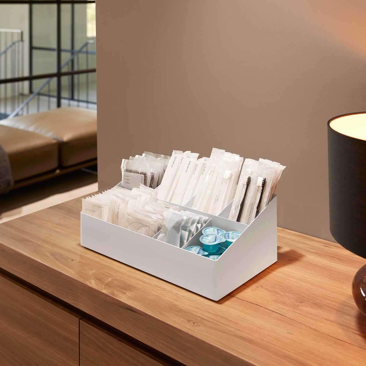 ホテルライク アメニティボックス 山崎実業 tower タワー アメニティバーボックス 10773 ホワイト