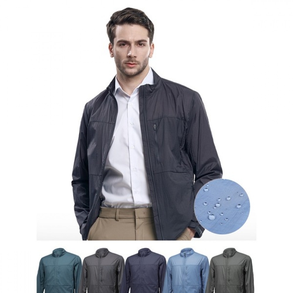 [EasyBai] EasyBai ウィンドトラッカーメンズ胸ポケットスリーブベルクロメッシュ軽量ウインドブレーカージャケット (M6WJ03)