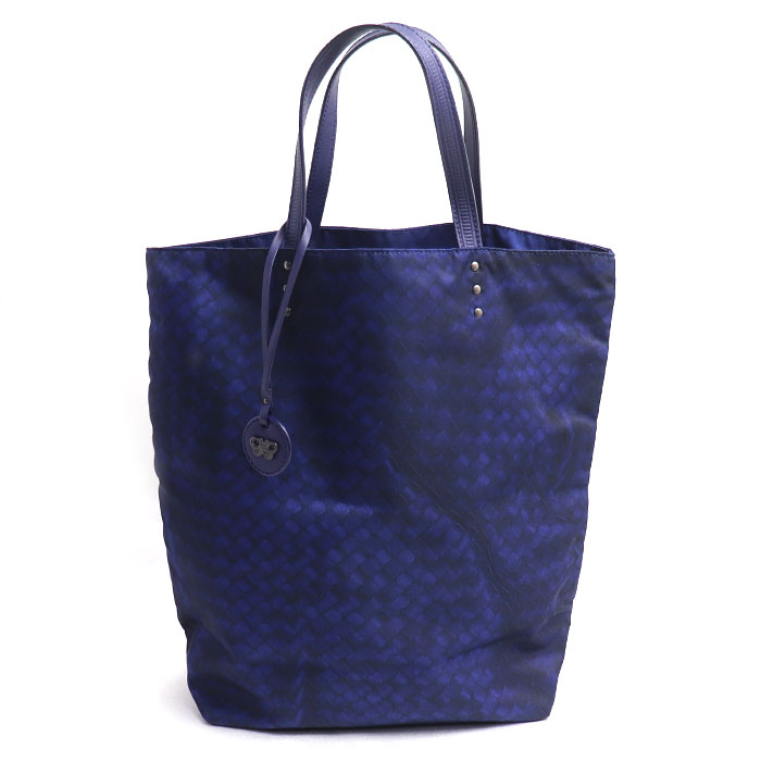 BOTTEGAVENETA ボッテガヴェネタ イントレッチオ リュージョン トートバッグ ブルー/ブラック 299871 レディース 中古
