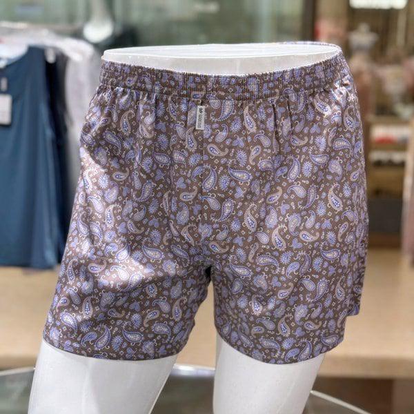 男性綿80番手ペイズリー捺染トランクス（WMP5427 BR）_s