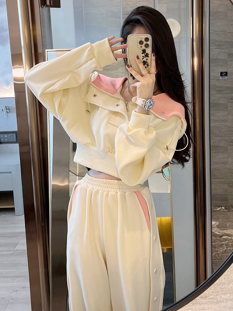 ソルトトレーナースポーツウェアスーツ女性用2024秋ゆったりおしゃれスリムカジュアル2点セット 6,805円