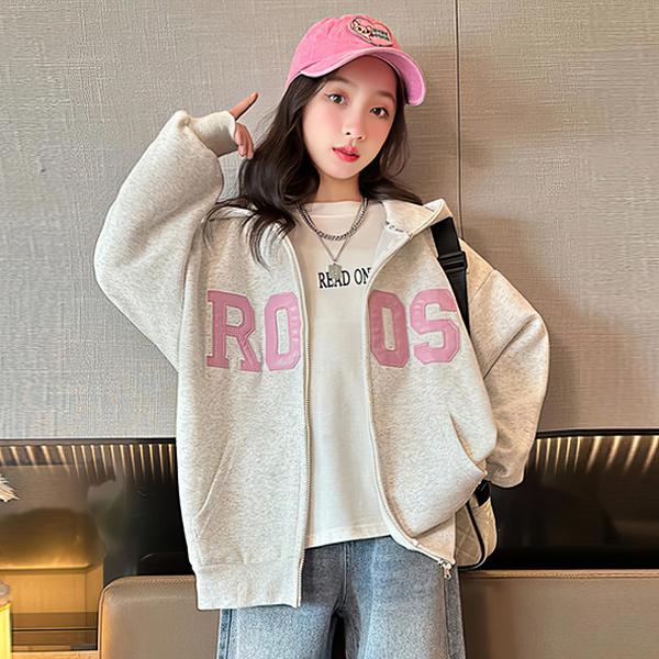 秋 ジュニア フードジップアップ 女児 キッズ ジャンパー KM6 5,867円