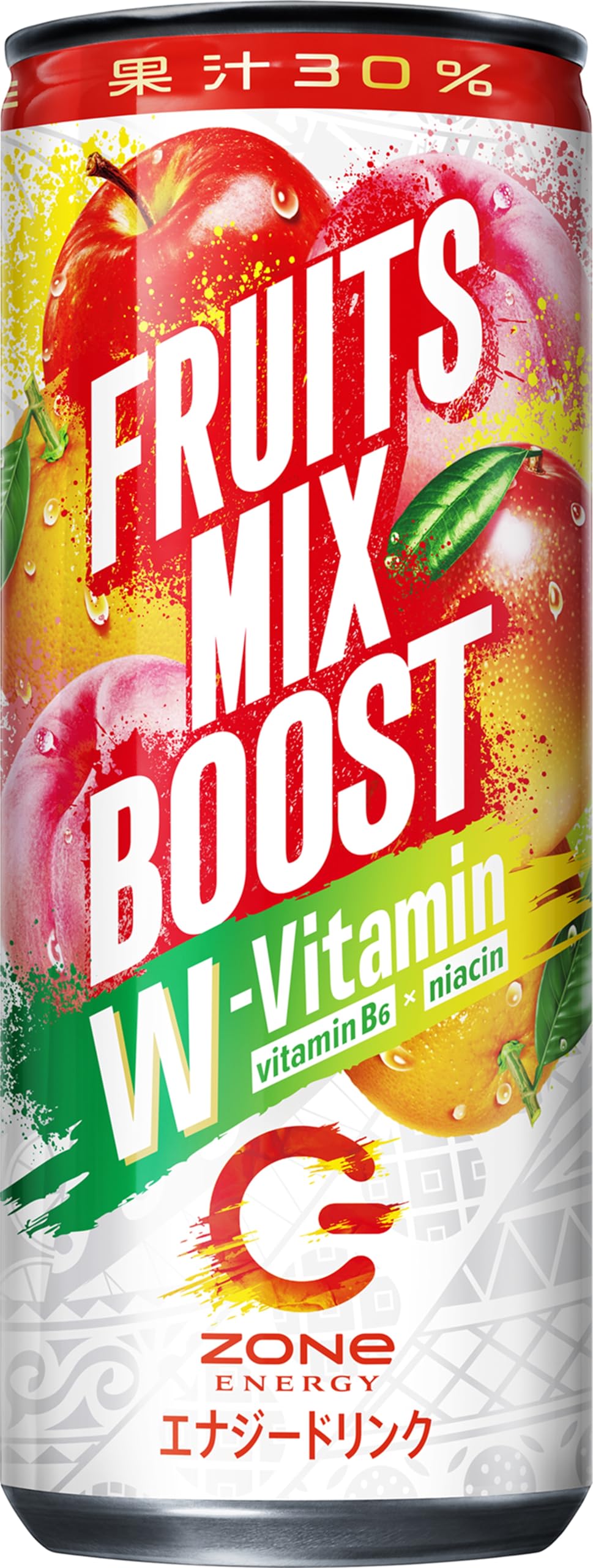 ZONe(ゾーン) ENERGY FRUITS MIX BOOST エナジードリンク 炭酸飲料 缶 240ml×30本