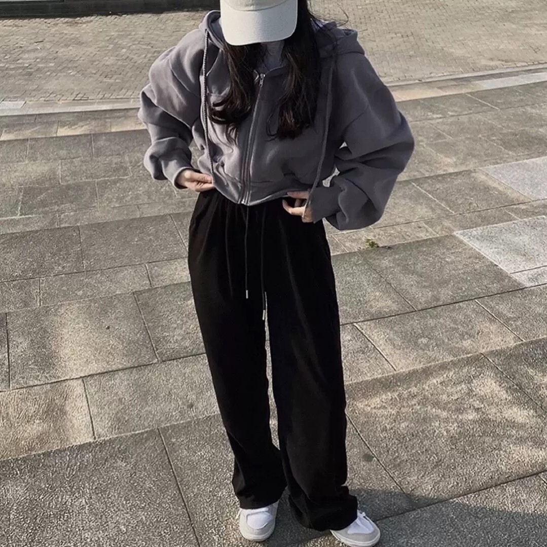 アウター パーカー フーディー 部屋着 長袖 ボリューム袖 Iライン フード付き ファスナー ハイウエスト 前開き かわいい 大人可愛い きれいめ シンプル カジュアル 大人 おしゃれ お洒落