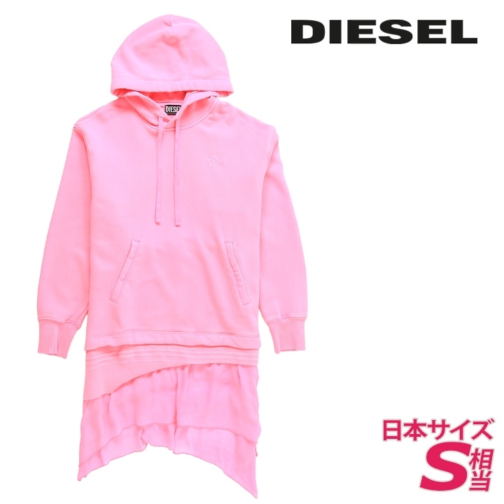 スウェットミニワンピース レディース D-ROLE アシンメトリー シフォン切替 die-l-t-g4-2hr