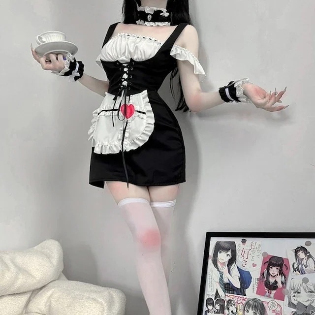 今年 短纳期 5点 セットアップ ワンピース ハロウィン 大人 仮装 コスチューム服 衣装 ガーリー 甘め 学園祭 文化祭 ファッション系 レディース セクシー型 ブラックスリーブソフトかわいい風