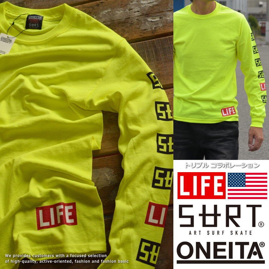 SURTONEITALIFE サートオニータライフ トリプルコラボ ロンT メンズ 長袖 Tシャツ 922-513SRLF5DAI03170905