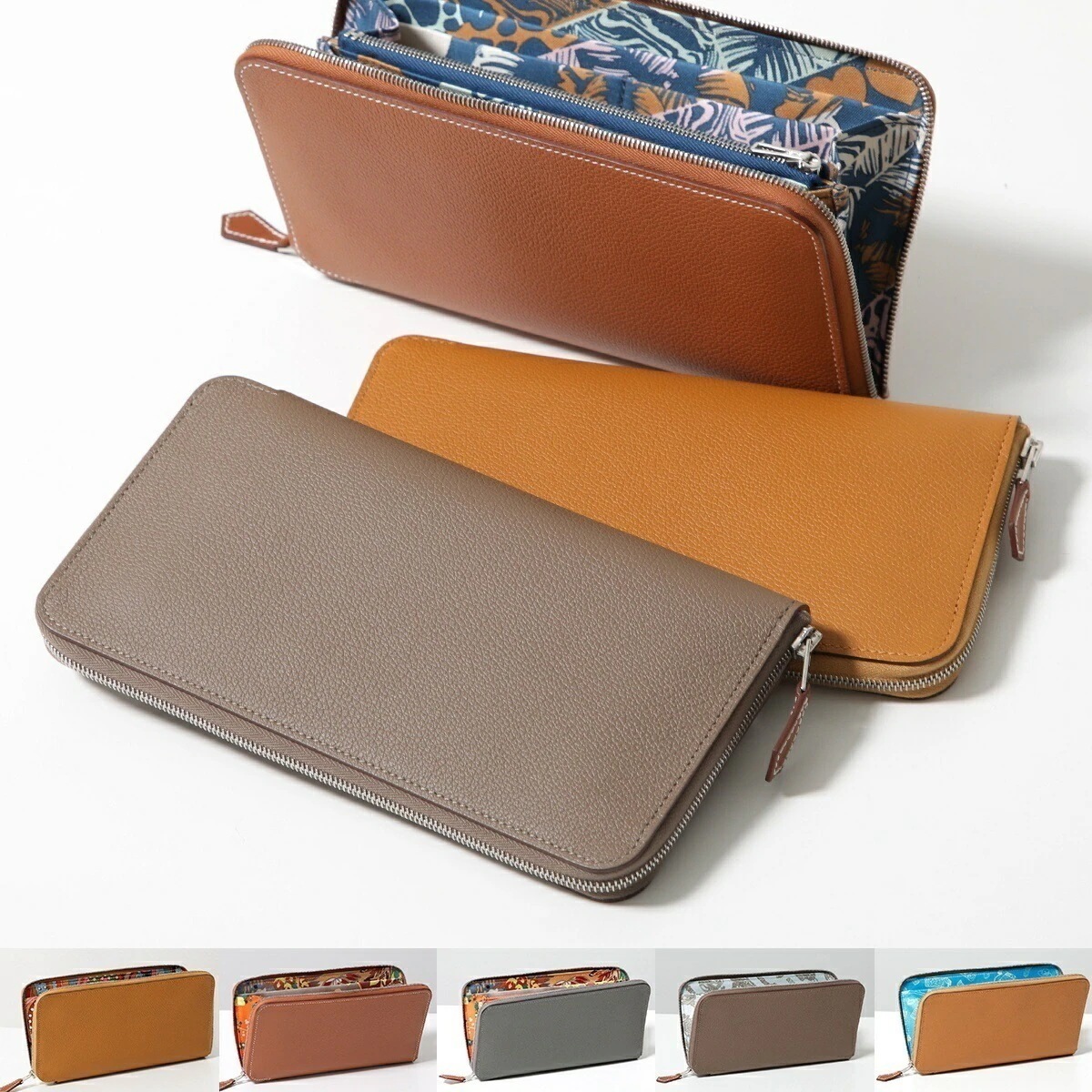 HERMES エルメス 長財布 アザップ シルクイン ロング AZAP SILKIN LONG エバーカラー レザー ラウンドファスナー SV カラー6色