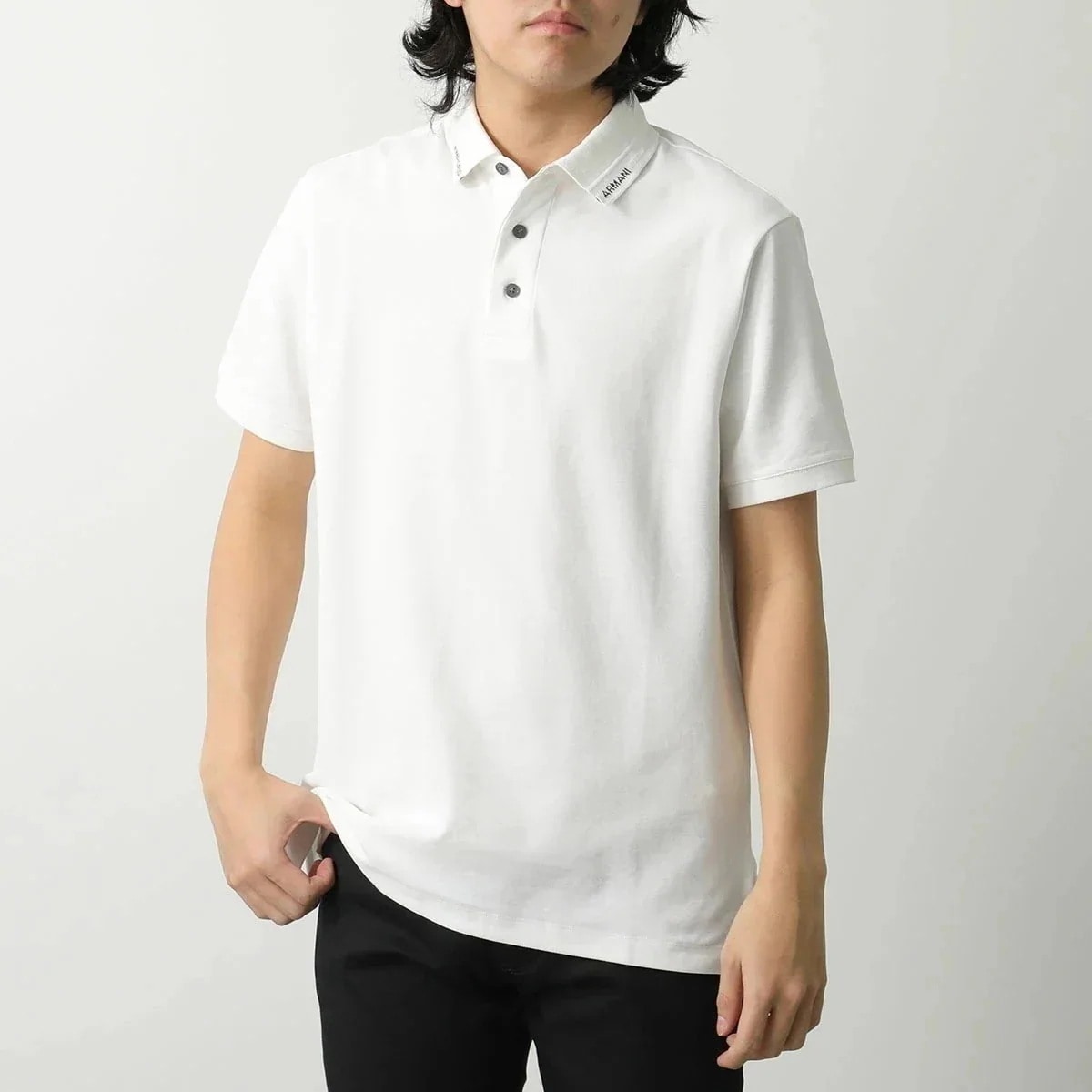 EMPORIO ARMANI エンポリオアルマーニ ポロシャツ EM001081 AF104971 メンズ 半袖 コットン 鹿の子 ジャガードロゴ U0003/ 10,611円