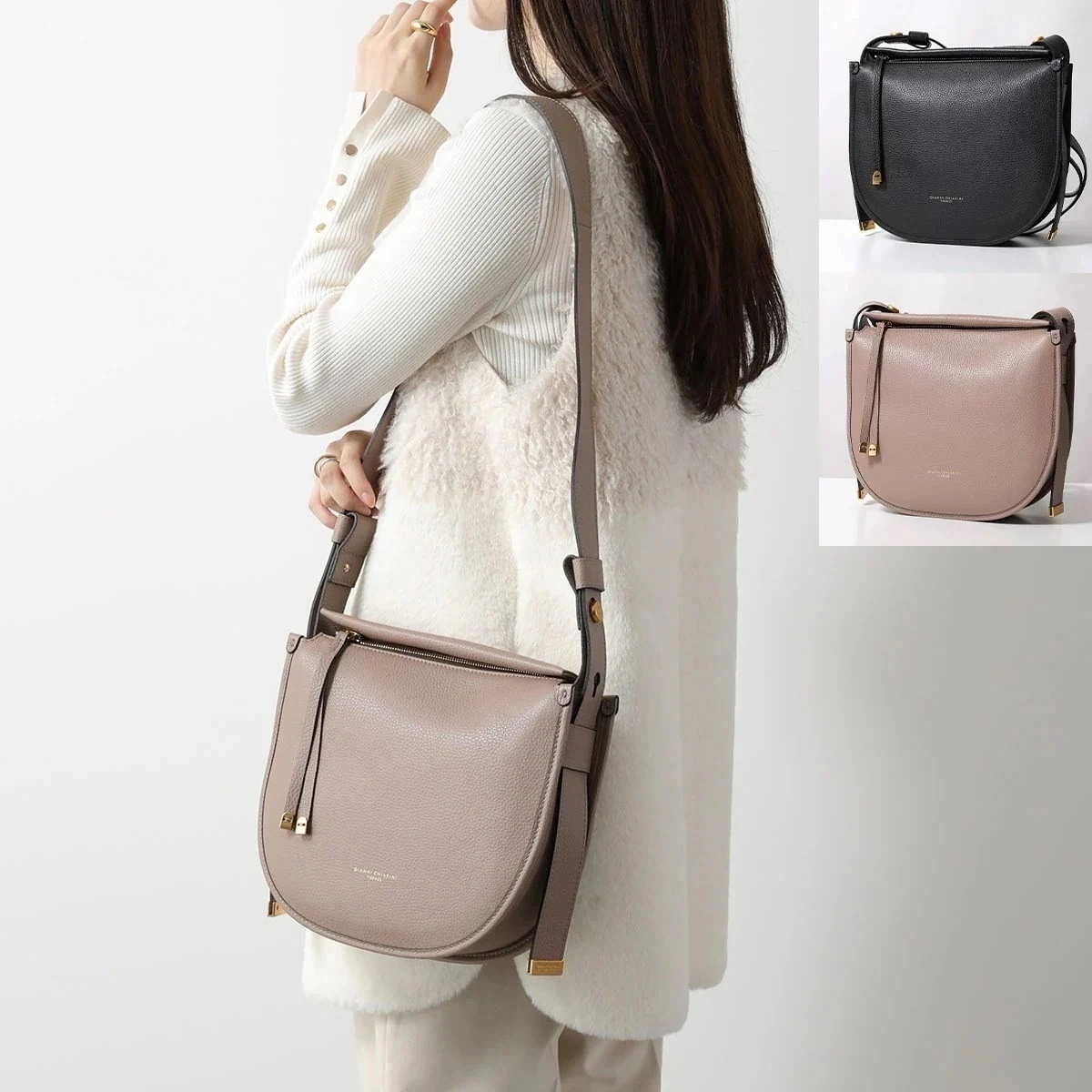 GIANNI CHIARINI ジャンニキアリーニ ショルダーバッグ GINEVRA BS 11035 GRN レディース レザー 鞄 カラー2色】 【mega】