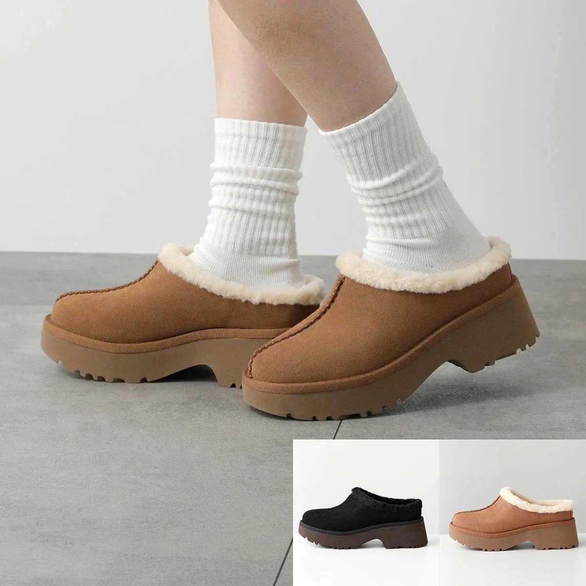 UGG アグ スリッポン W NEW HEIGHTS COZY CLOG ニュー ハイツ コージー クロッグ 1162510 レディース ムートン サボ シュー