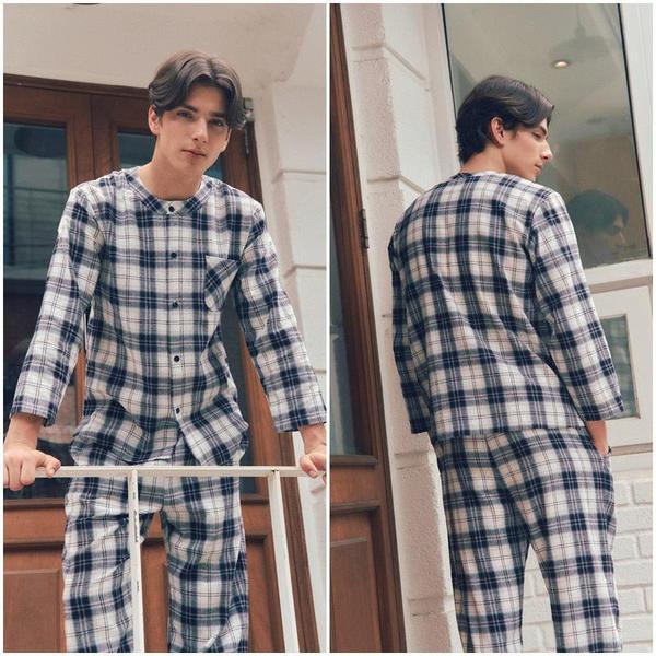 プラスチェック起毛メンズパジャマ VEV3963MVEP3963MSSG