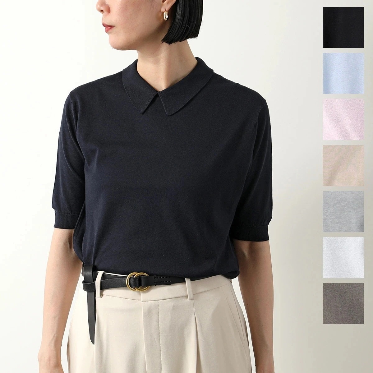 JOHN SMEDLEY ジョンスメドレー ポロシャツ ADALINE アデライン 30G レディース ニット ボタンレス カラー8色 【mega】