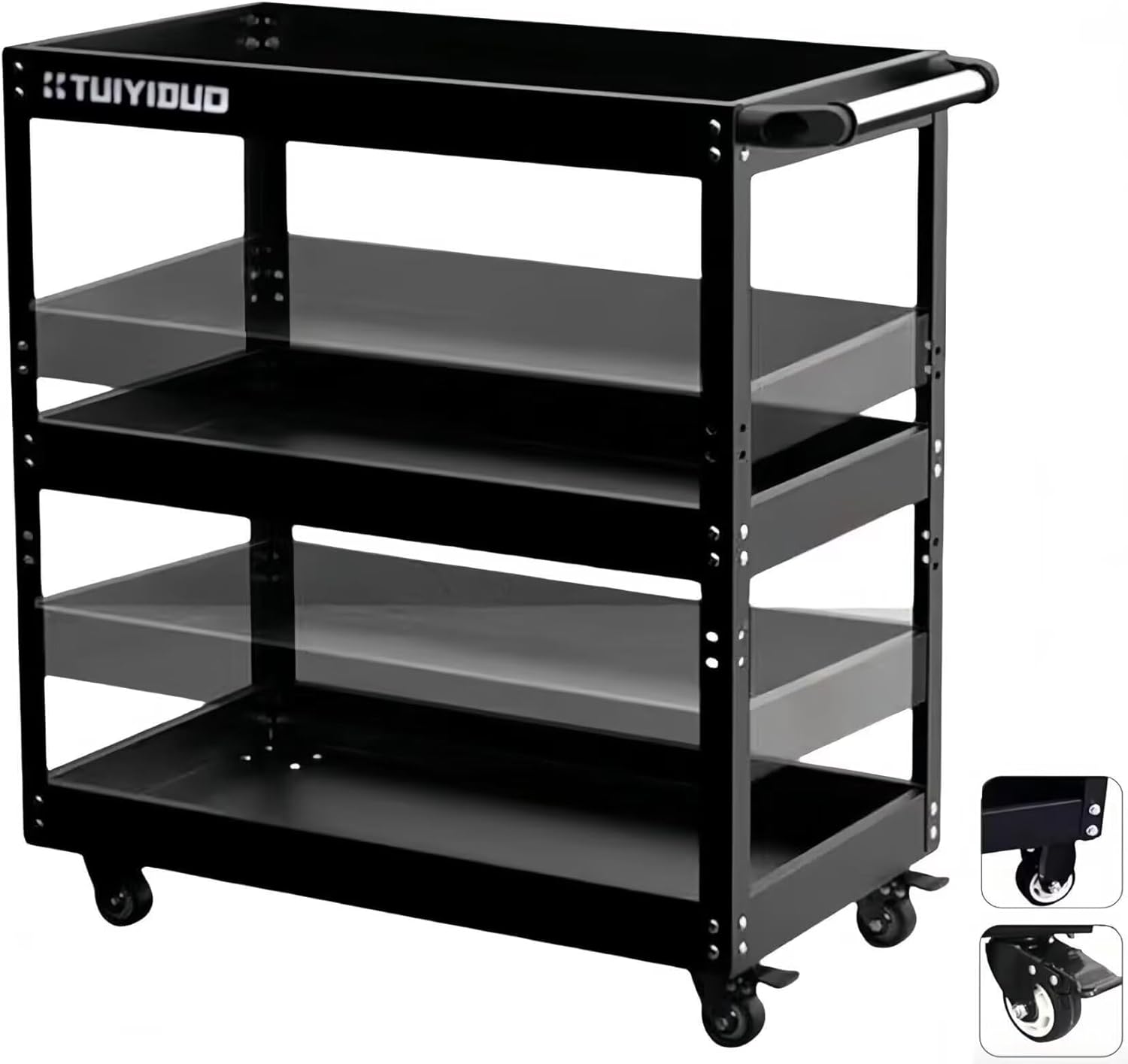 三段 合金鋼 ツールカート 工具ワゴン 高さ調節可能 工具カート ドライバーホルダー 工具箱 ツールボックス キャスター付き 工具収納 運搬 厚み 作業 ガレージ 倉庫 修理工場用 ツールボックス 4,595円