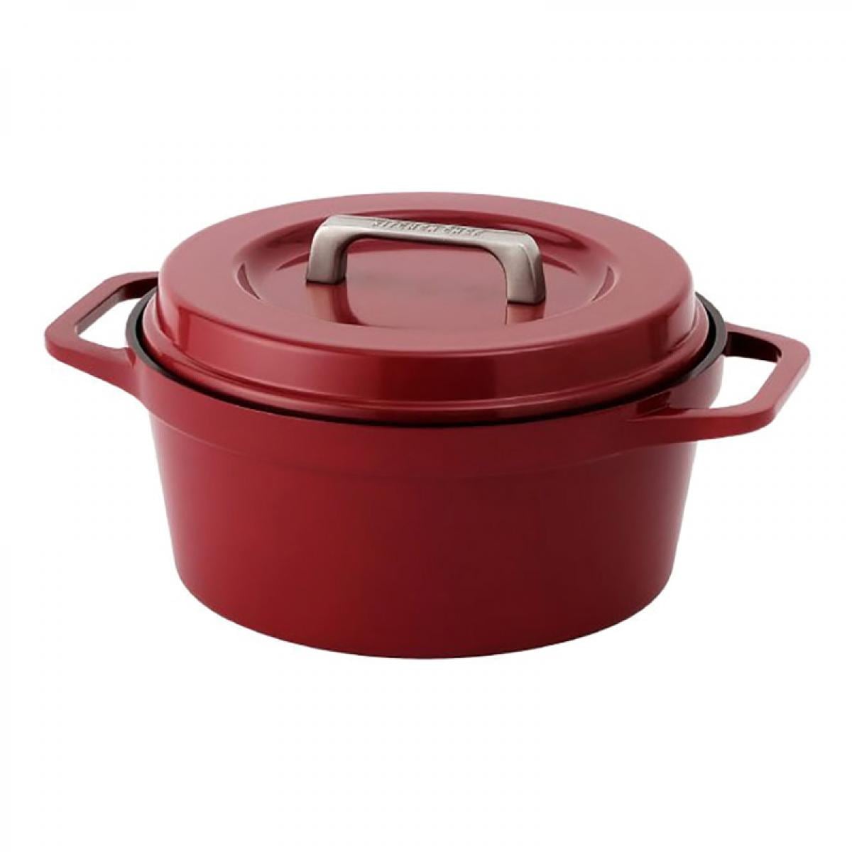 アイリスオーヤマ 無加水鍋 COTOCO 20cm 1～2人向け SMKSN-S20 ビーツレッド IH ガス火 両手鍋 煮る 蒸す 炊く 茹でる 焼く 炒める