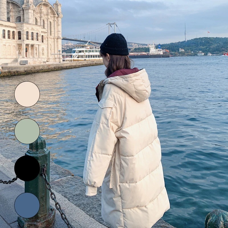 大人気 4色 韓国 ファッション ダウンコート 大きいサイズ ダウンジャケット ロングコート 韓国 コート レディース服 コットン ダウン コート メンズ アウター ダウン