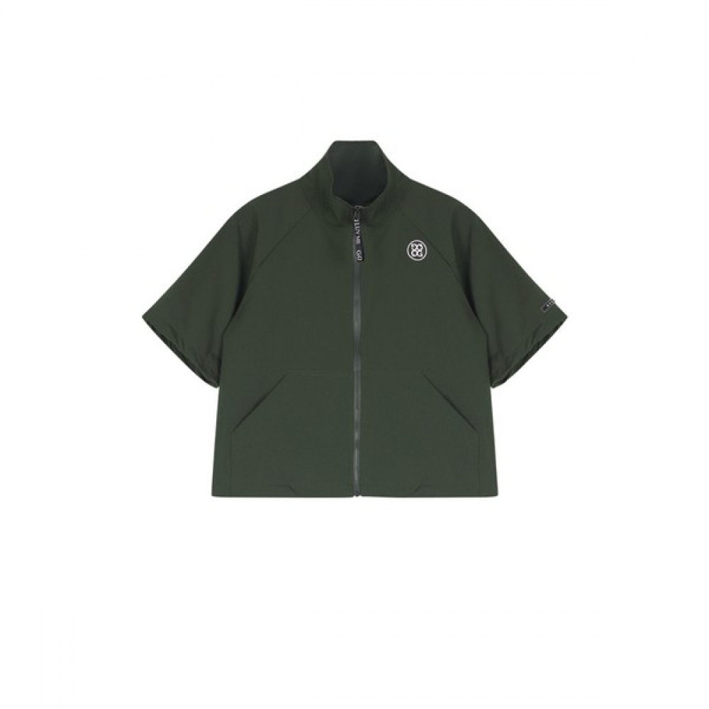 (ラックスゴルフ) ラックスゴルフグリーンクイーン女性用フルジップアップセミクロップ半袖ジャンパー GQ3A802W