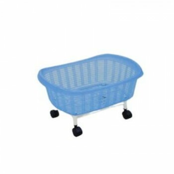 高田ベッド製作所 A型1段用脱衣カゴ（ブルー） キャスター付き TB-73-15