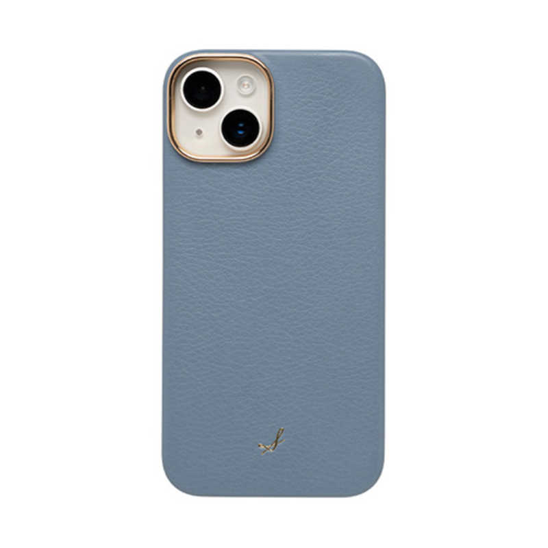 HAMEE　［iPhone 14/13専用］salisty noble MagSafe対応 レザーハードケース グレイッシュブルー　669-964477