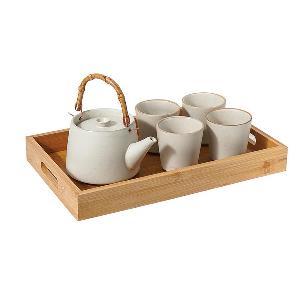 茶器セット 急須セット ティーセット 陶器 湯呑み 和風 コップ付き 内蔵茶こし 茶器 4個セット 容量500ml 軽量 ティーポット カップセット 旅行用 お出かけ用 自宅用 親子用 誕生日プレゼン