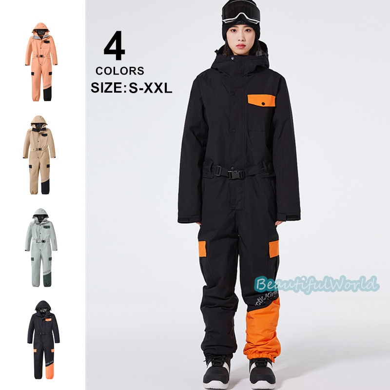 スノーボードウェア スキーウェア オールインワン 連体服 ペアスノーウェア カップル お揃いウェア男女兼用 メンズ レディース