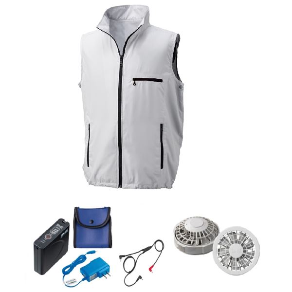 KU91830 空調服 ポリ製 ベスト FAN2200G/LISUPER1 シルバー 4L