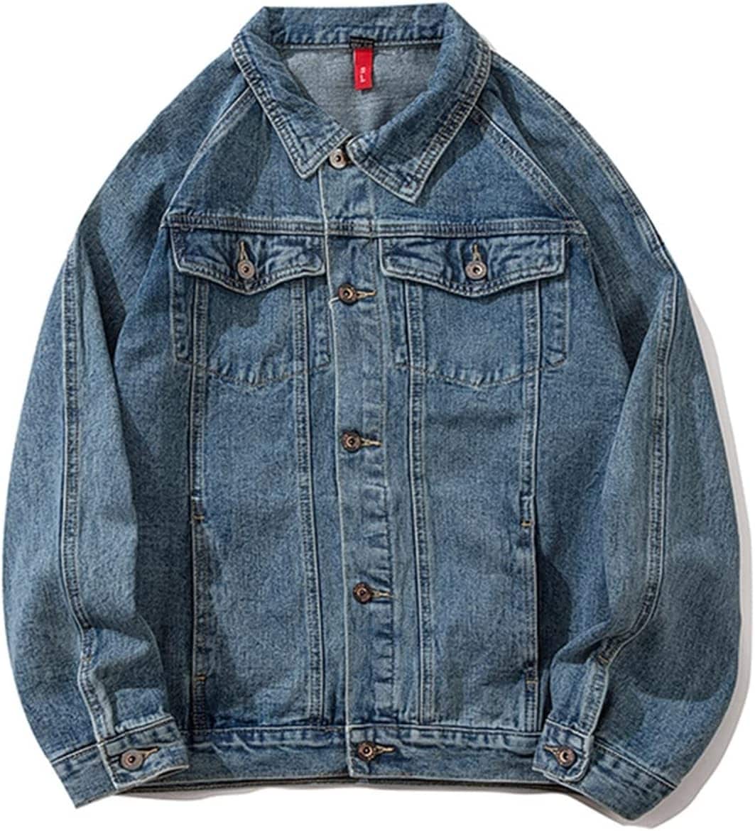 デニム メンズジャケット アウター ジージャン ブルゾン ジャンパー BIGシルエット カジュアル オシャレ 体型カバー 着心地よい ファッション バイク ランニング キャンプ