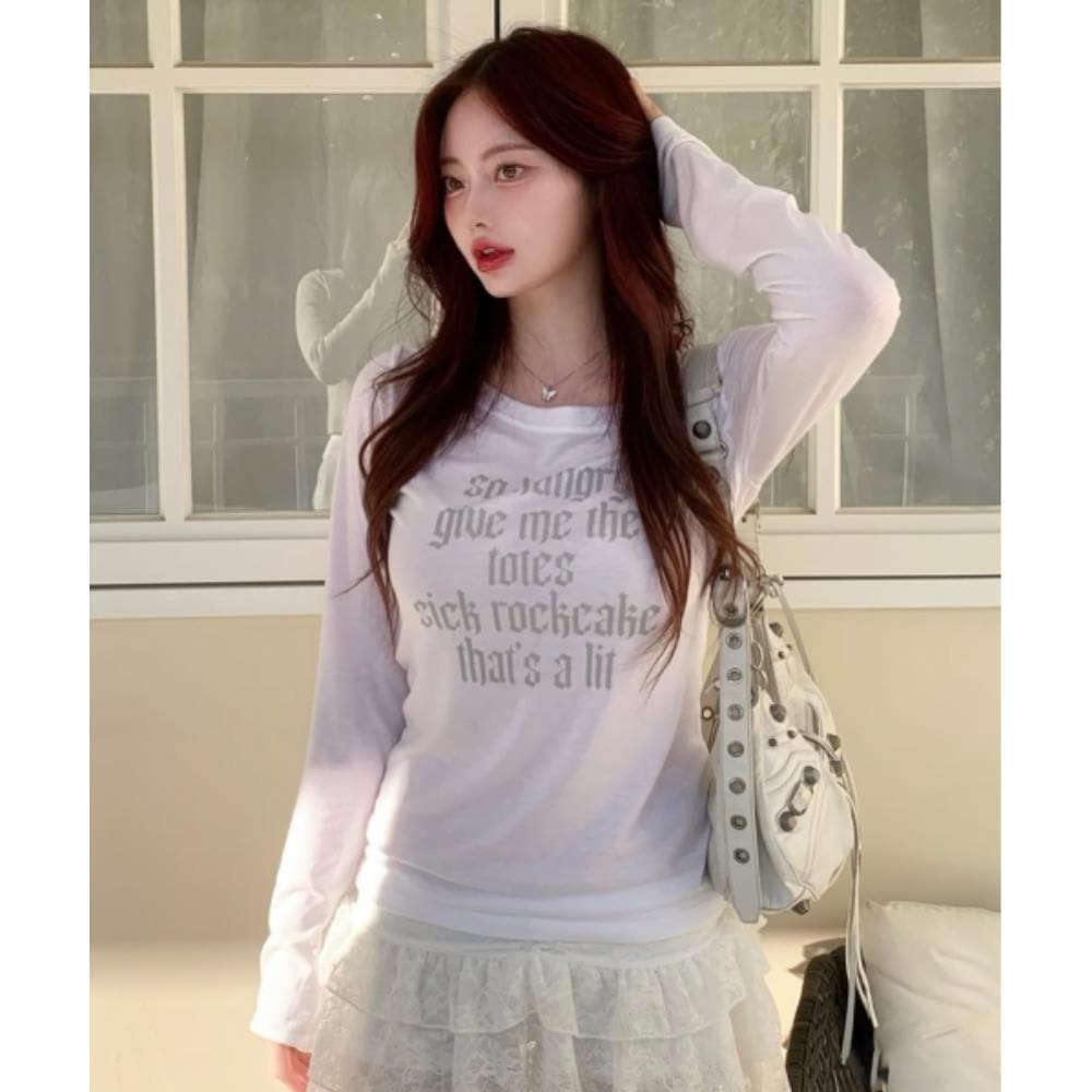 ROCKCAKE Funk Mesh Top Ivory RC23TP08500