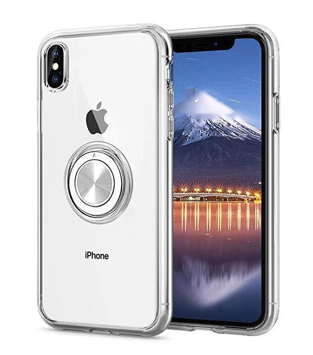 Qoo10 Iphoneケース リング付き クリア スマホケース 保護フィルム