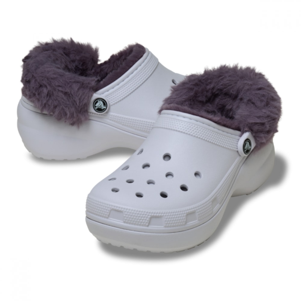 クロックス レディース クラシック プラットフォーム ファーライナード クロッグ 212854-5BO