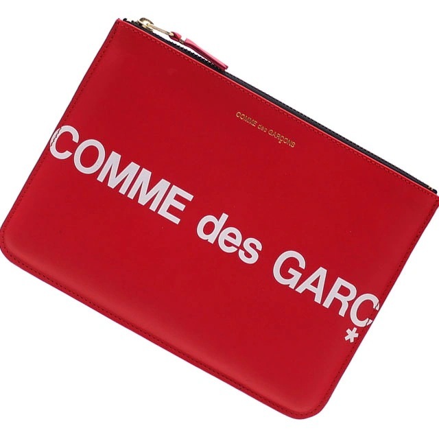 【数量限定特別価格】 コムデギャルソン シャツ COMME des GARCONS Huge Logo Pouch クラッチバッグ ポーチ RED 288-001196-013